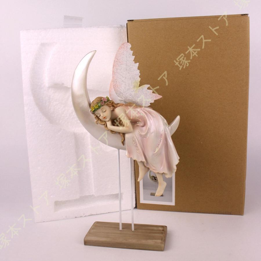 天使置物 オブジェ 樹脂製 可愛い 妖精置物 エンジェル インテリア工芸