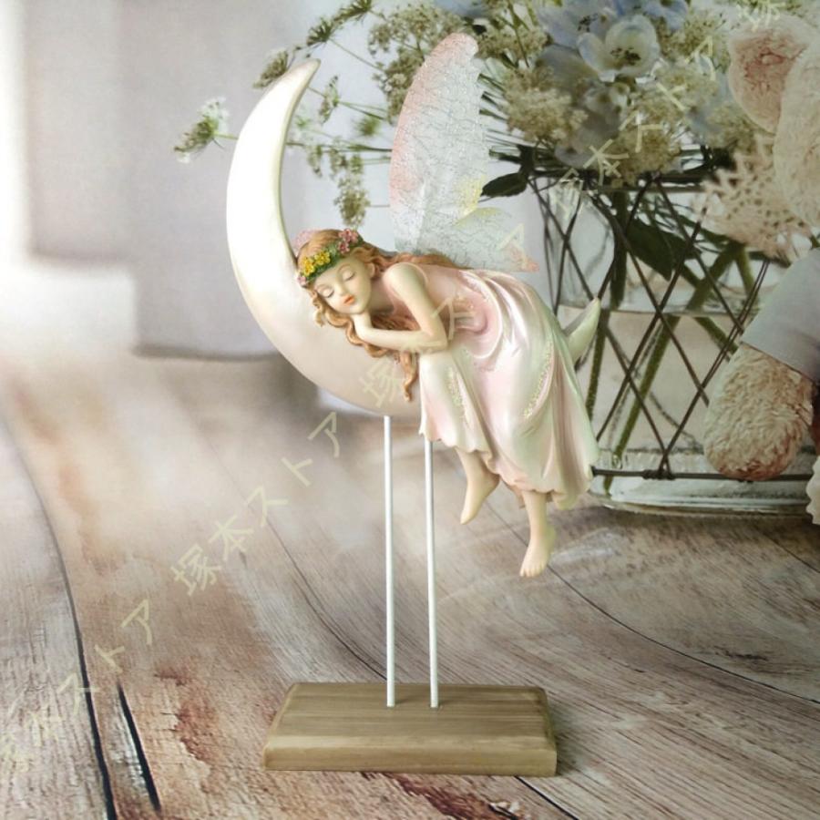 天使置物 オブジェ 樹脂製 可愛い 妖精置物 エンジェル インテリア工芸