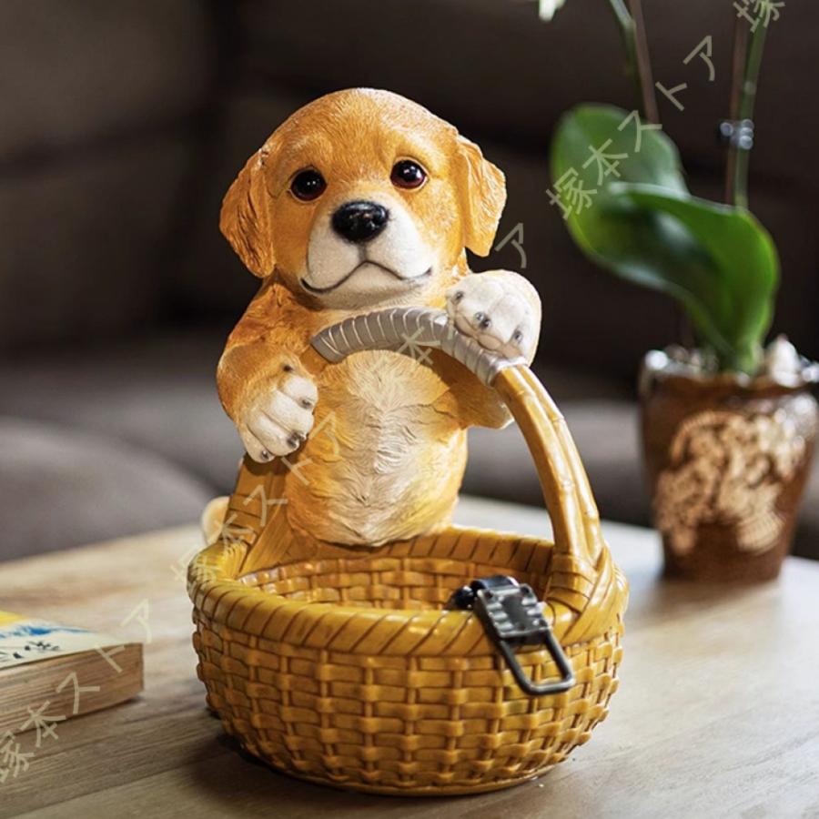 樹脂パグ キー 玄関収納ボックス 犬の像の置物 彫刻ジュエリー