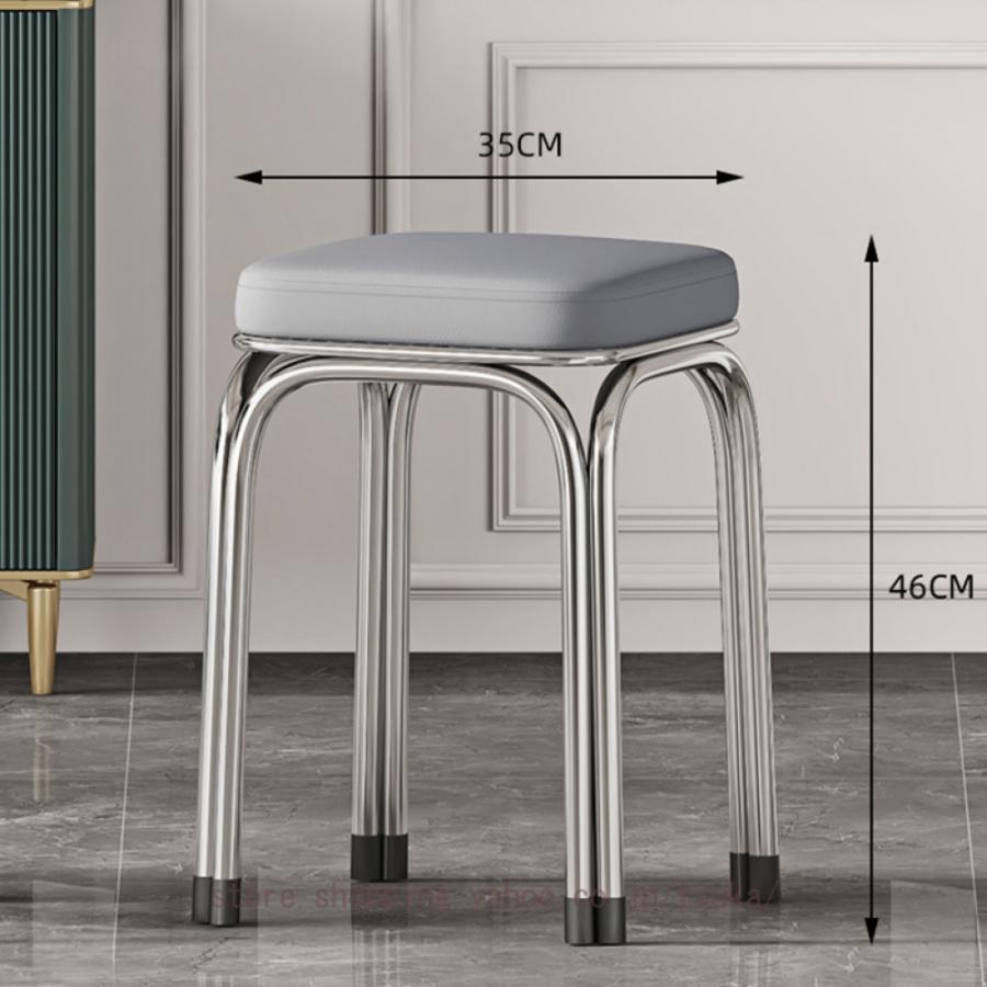 スツール 椅子 四角 クッション 軽量 コンパクト スタッキング パイプ