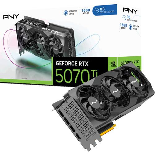 PNY GeForce RTX 5070 Ti Overclocked Triple Fan GPU