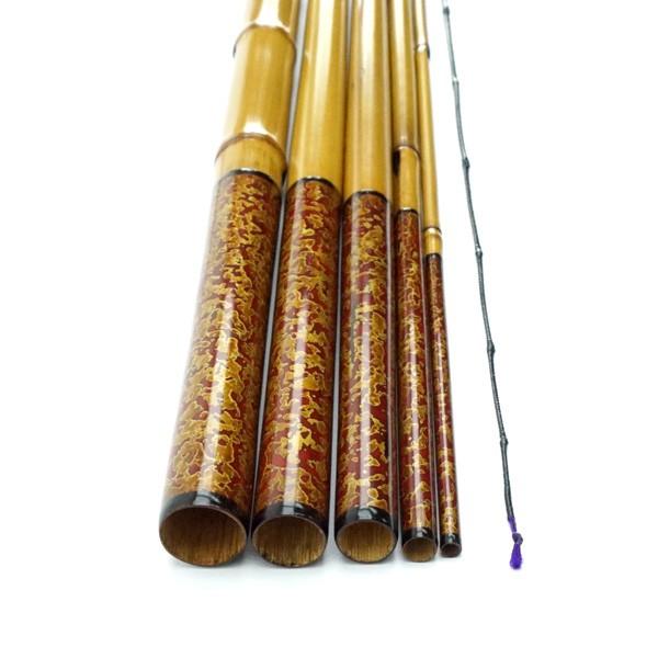 川口和竿 竿昭作 和竿 山女魚竿 ヤマメ竿 六本継 15.5尺/G086M 美品