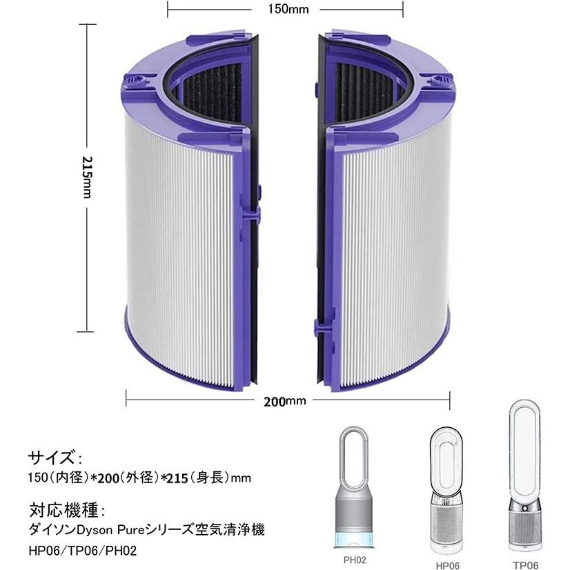 ダイソン Pure 空気清浄機能付ファン 交換用フィルター 互換フィルター