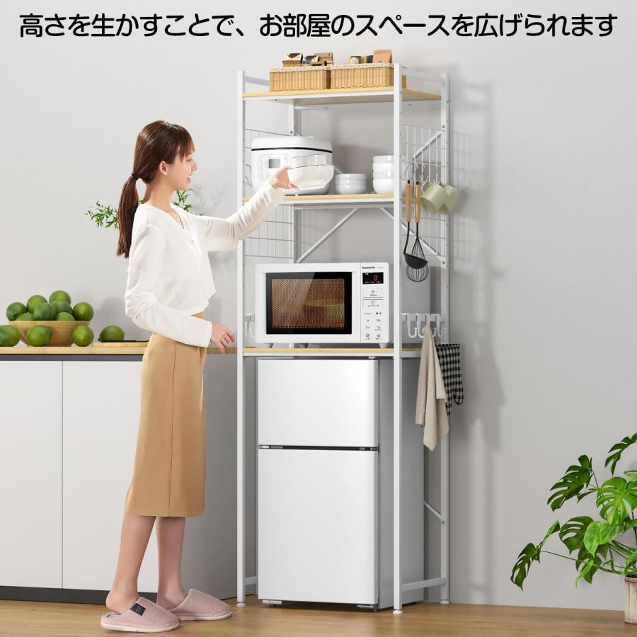 冷蔵庫ラック ゴミ箱上ラック 幅60×奥行40×高さ180cm キッチンベイカー