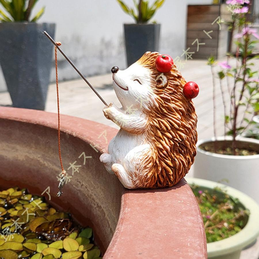ガーデンオーナメント ハリネズミの置物 アニマル 雑貨 防水 耐久性