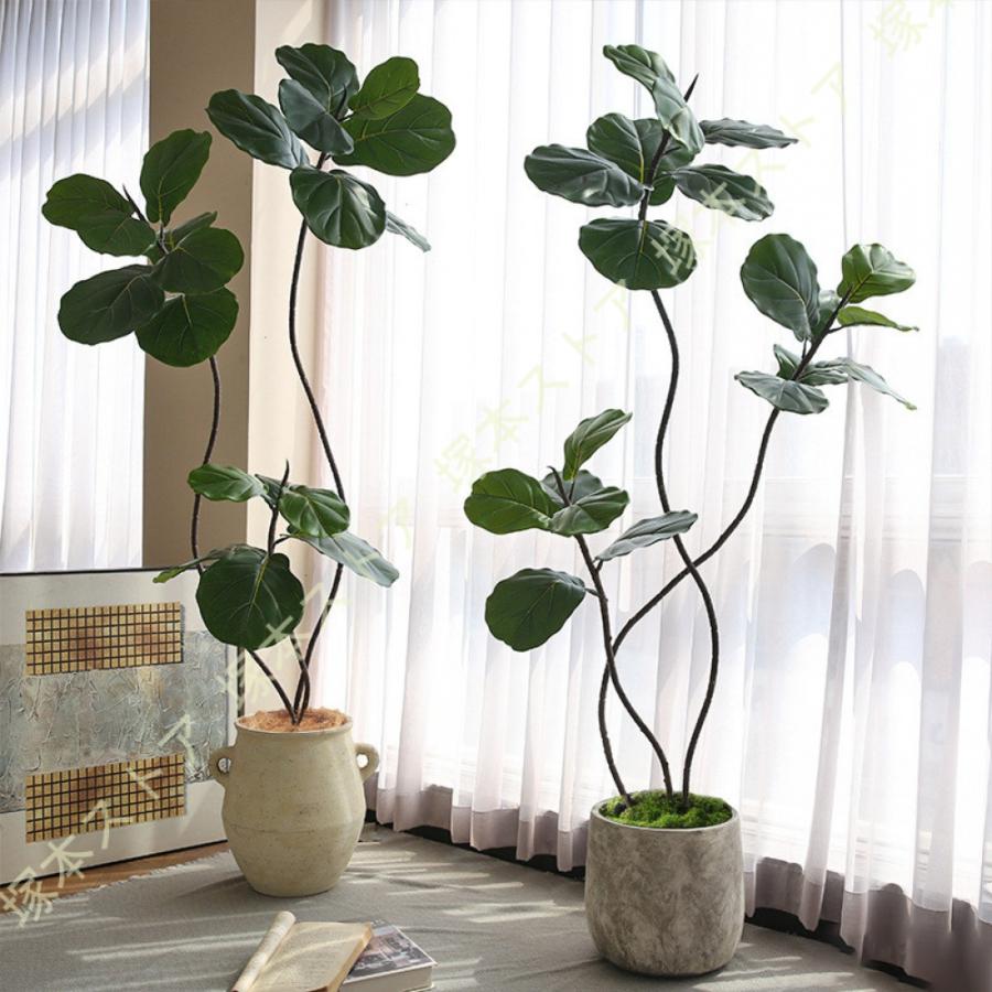人工観葉植物 フェイクグリーン 本物そっくり ウンベラータ 大型 幸福