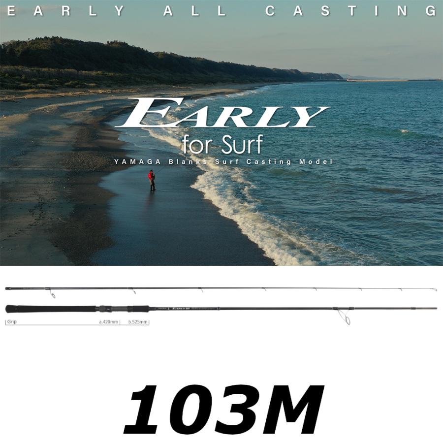 EARLY 送料無料 ヤマガブランクス アーリーフォーサーフ 103M : いとう
