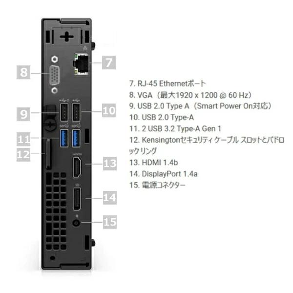 OptiPlex 法人限定 Dell 7020 Micro デスクトップパソコン DTOP113