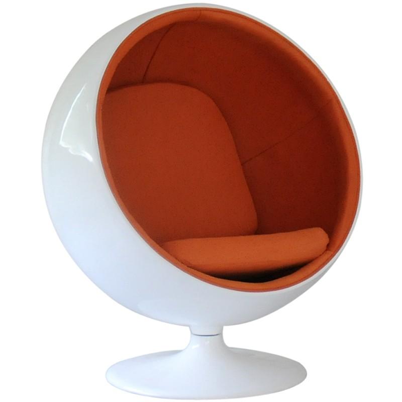 ボールチェア エーロ・アールニオ ホワイト×オレンジ ballchair ソファ