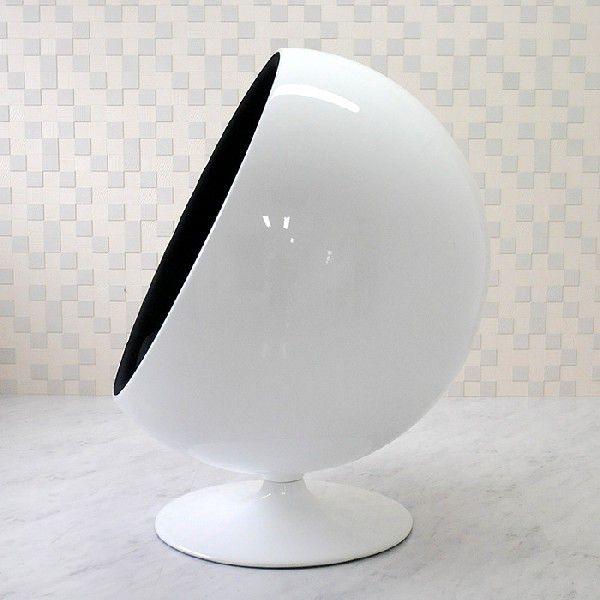 ボールチェア エーロ・アールニオ 色ホワイト×ブラック リプロダクト