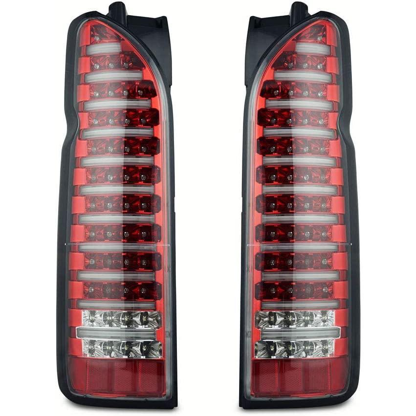 ハイエース テールランプ 200系 ファイバー レッドインナー クリア