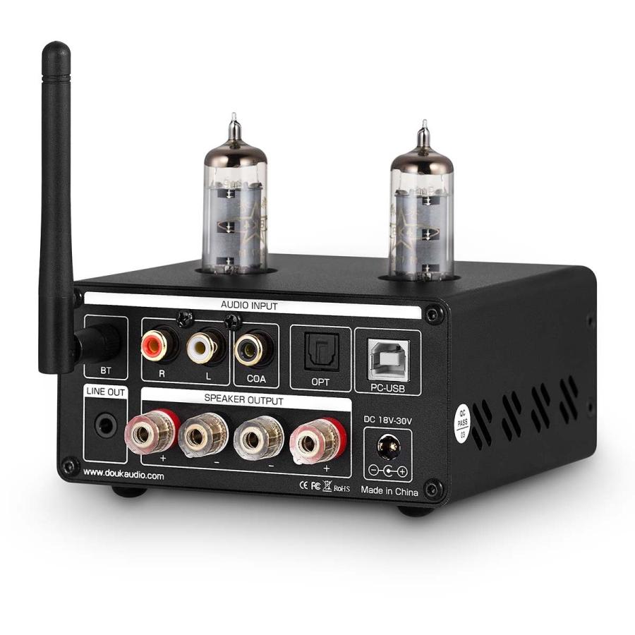 DOUK AUDIO ST-01 6K4 HiFi Bluetooth 5.0 真空管アンプ USB DAC COAX