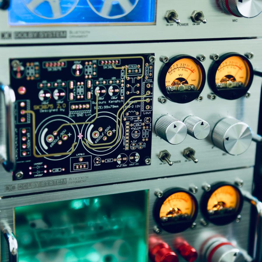 レトロ VUメーター 音楽スペクトル MIC ピックアップ ライト