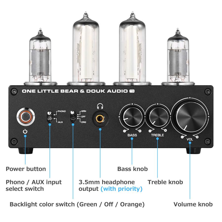 HiFi Magic 6E2 真空管 ステレオ プリアンプ MM/MC レコードプレーヤー