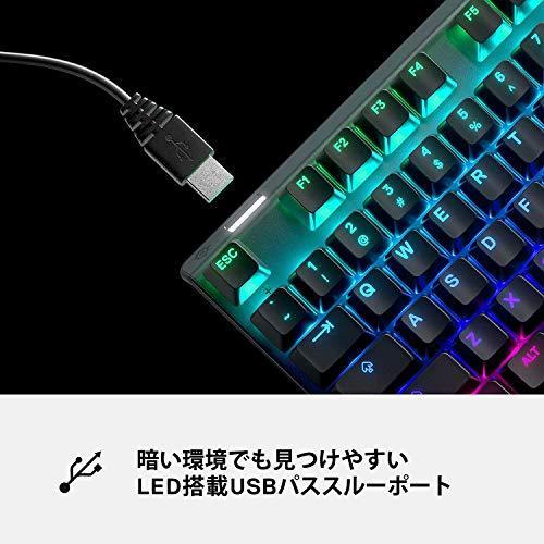 SteelSeries ゲーミングキーボード 青軸 有線 日本語配列 有機EL