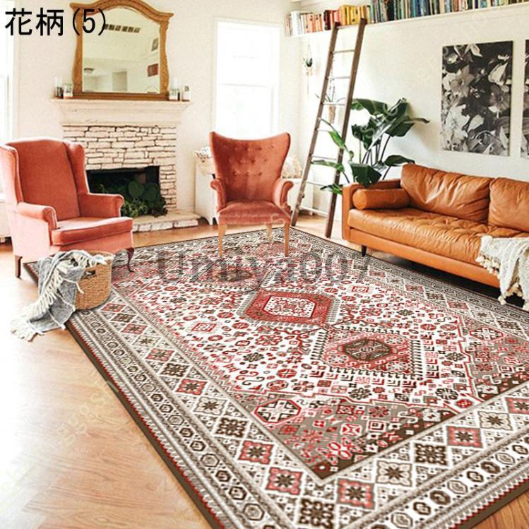 ペルシャ柄 ラグマット 絨毯 赤 オリエンタルスタイル 洗える ラグ