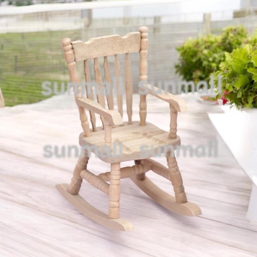 1点販売】【選べる4色】木製ミニチュアロッキングチェア【1/6・1/12