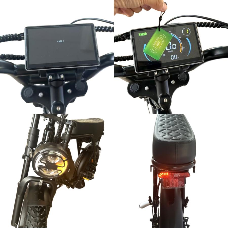 新型 V8 電動バイク モペット 750W 48V15Ah 原動機付自転車 原付二種