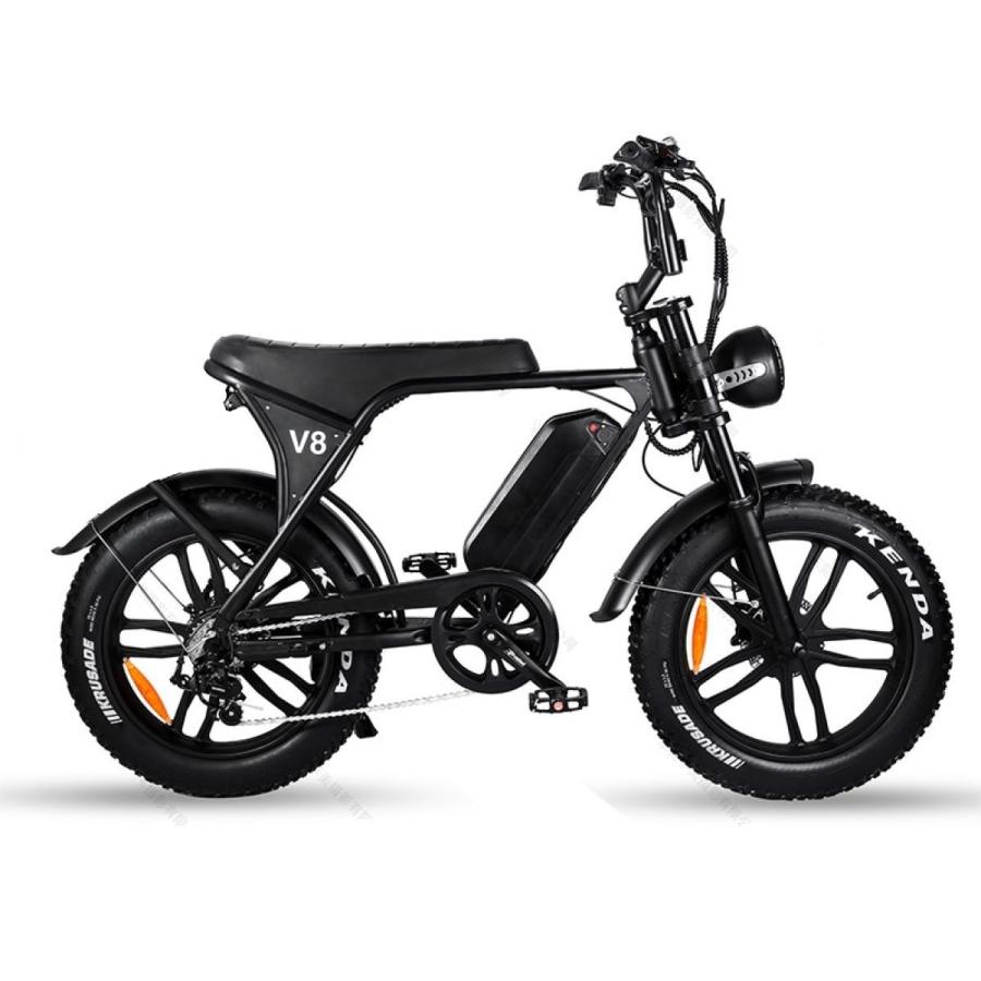 新型 V8 電動バイク モペット 750W 48V15Ah 原動機付自転車 原付二種