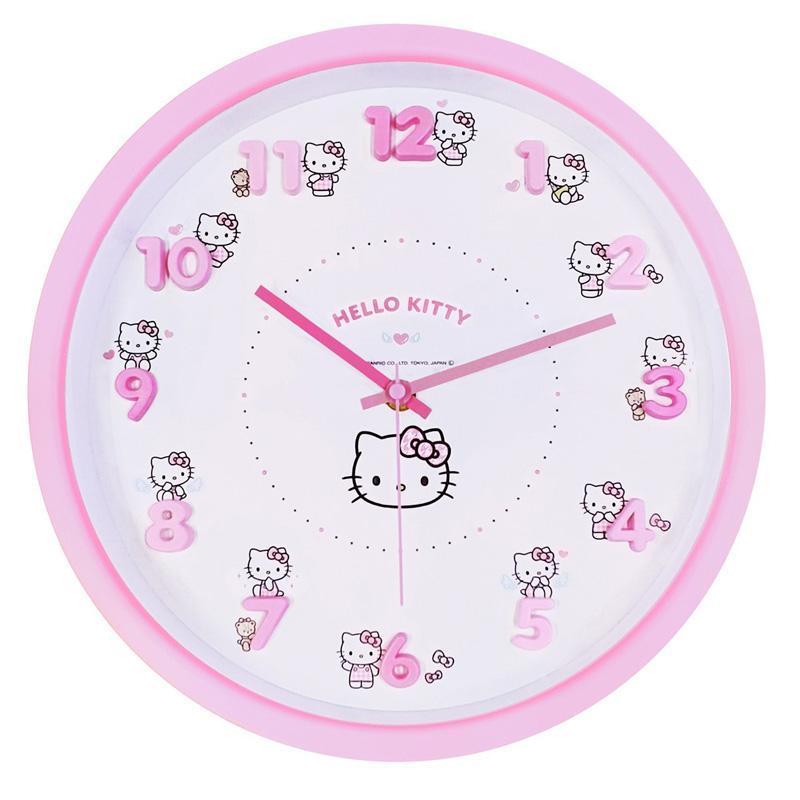 サンリオ ハローキティ 壁掛け時計 アイコンウォールクロック ピンク