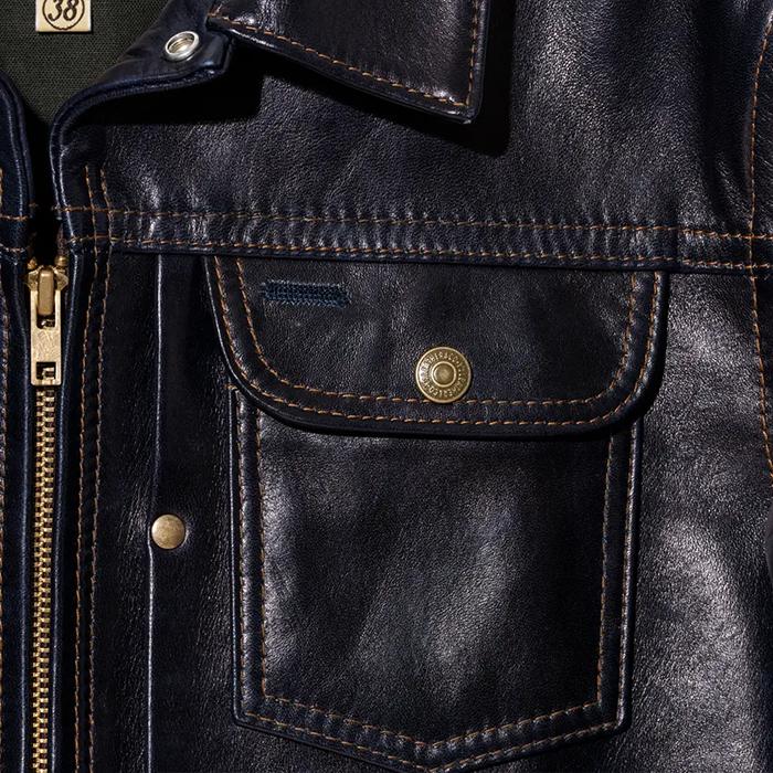 Y'2 LEATHER(ワイツーレザー) INDIGO HORSE Model 60'S DENIM ZIP