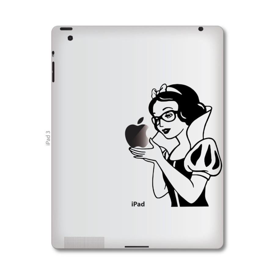 iPad アイパッド ステッカー シール 白雪姫 ギーク おたく めがねを