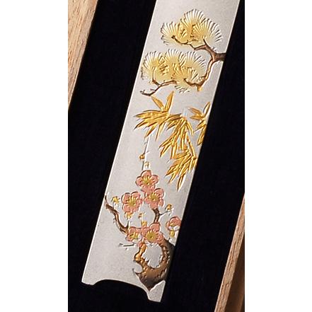 銀製品・栞（しおり）「松竹梅」 : 銀食器・銀製器の老舗上田銀器工芸