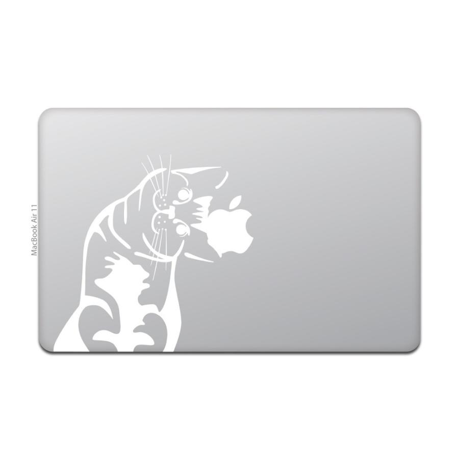 MacBook Air / Pro マックブック ステッカー シール 猫 ネコ 首を