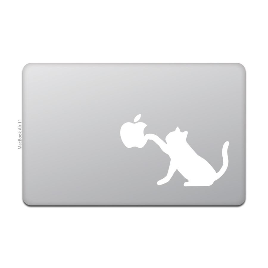 MacBook Air / Pro マックブック ステッカー シール 猫 黒猫 キャット