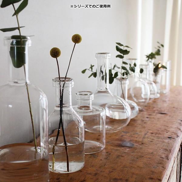 ガラスベース フラスコ風 花瓶 インテリア おしゃれ 花器 クリア