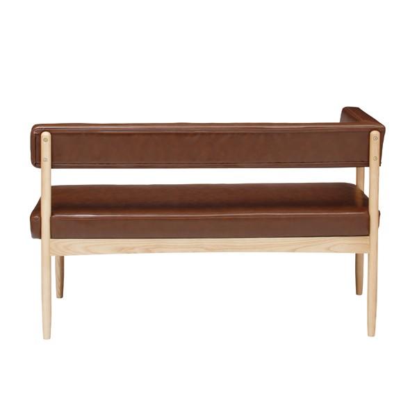 東谷 ダイニングベンチ 背もたれ付き 2人掛け コーナータイプ 片肘掛け