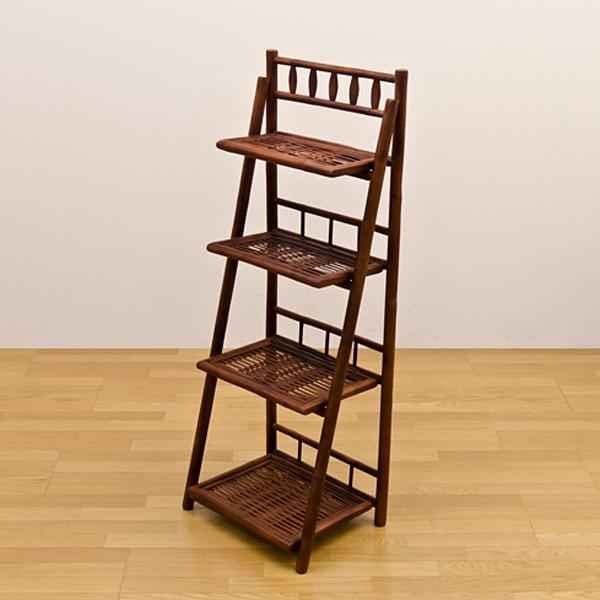 サカベ バンブーシェルフ 3段 斜め 三角 シェルフ バンブー 竹 収納