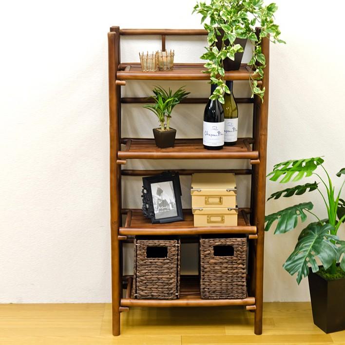 サカベ バンブーシェルフ シェルフ 4段 バンブー 竹 収納 ラック