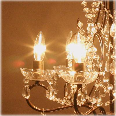 シャンデリア 6灯 led 対応 天井 照明 アンティーク レトロ ゴージャス