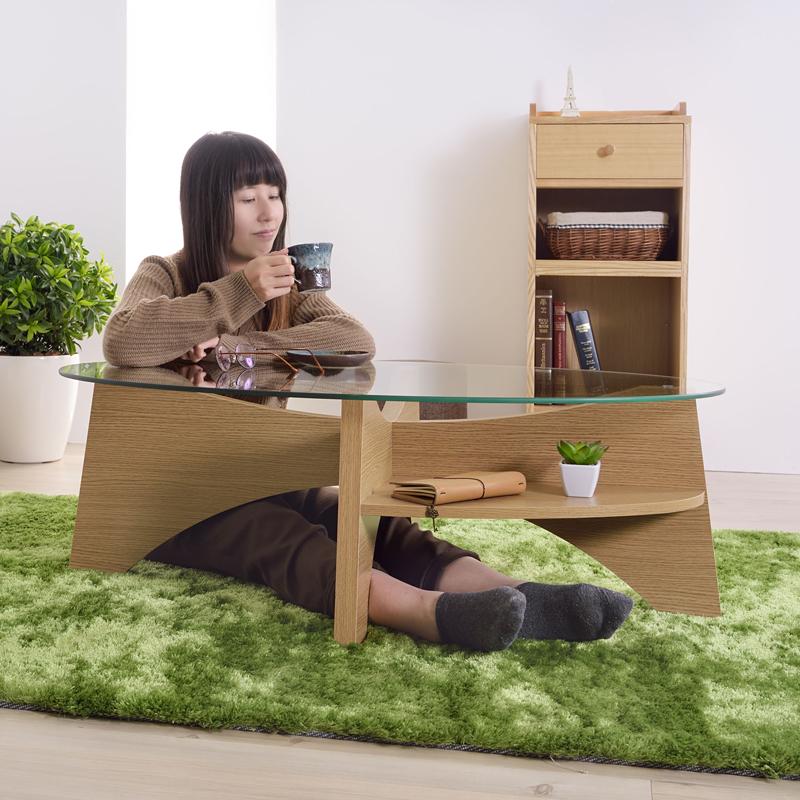 東谷 オーバルテーブル 円形 天板 ガラステーブル 楕円形 テーブル