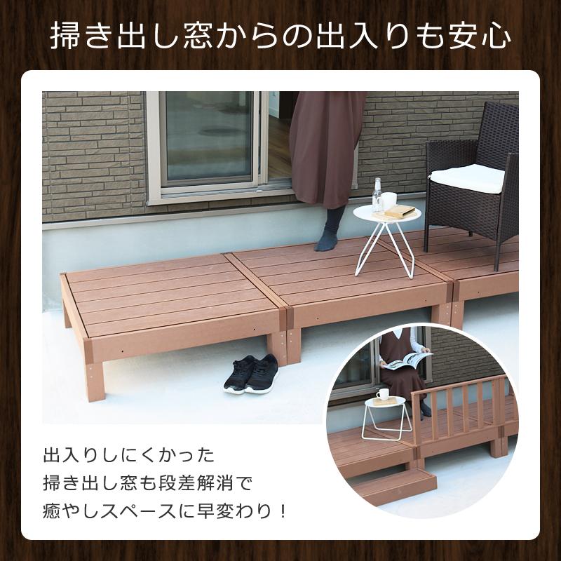 ウッドデッキ 人工木 縁台 ステップ 踏み台 フェンス DIY おしゃれ 庭