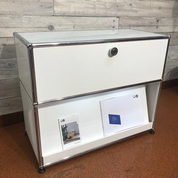 USM USM Haller ハラーシステム 1列2段ガラス天板サイドボード