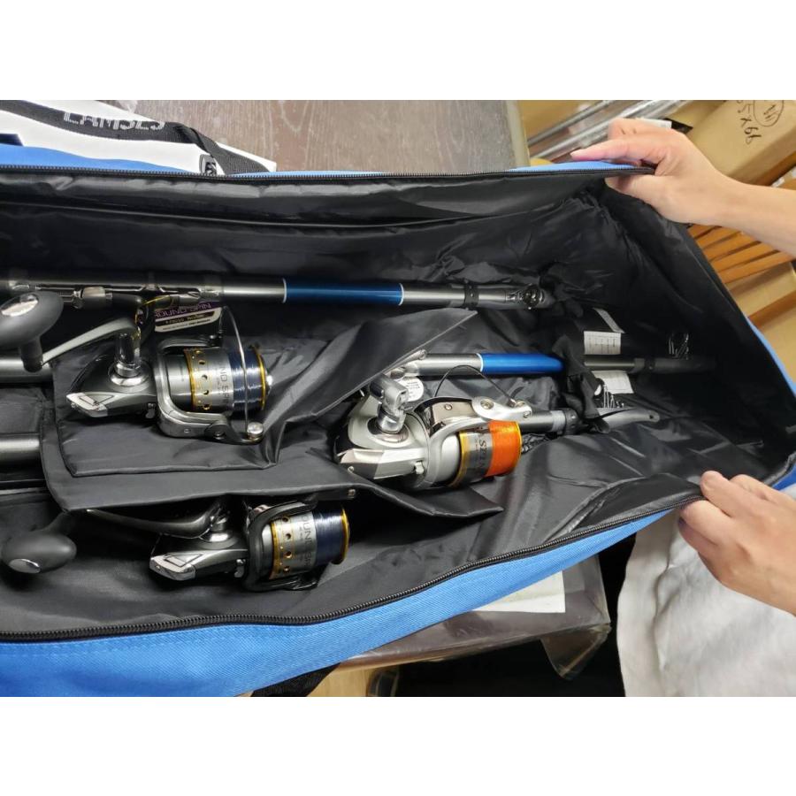 投竿3本セット用 ソフトロッドケース 竿袋 竿ケース 竿収納 軽量