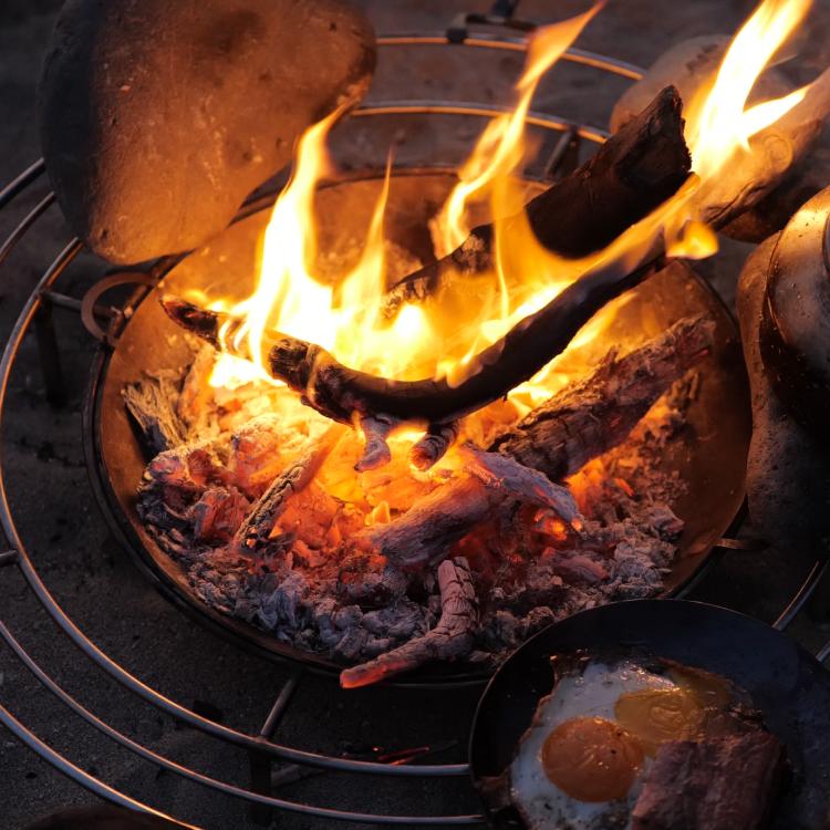 槙塚鉄工所 ] タキビズム リアル ファイヤースタンド ジカビ Lサイズ