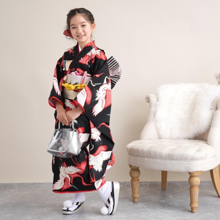レンタル 七五三 着物 7歳 セット モダンアンテナ 古典柄 レトロ