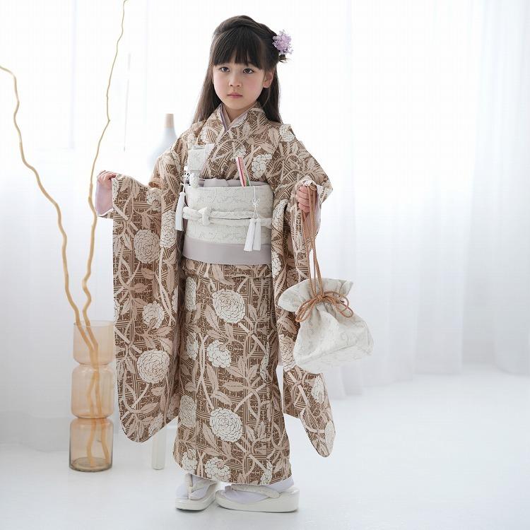 レンタル 七五三 着物 7歳 セット ひよこ商店 古典柄 レトロ