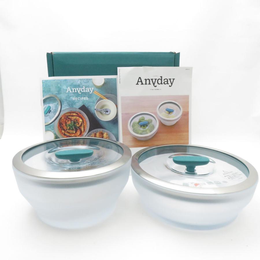 MEYER（マイヤー） 美品 anyday エニデイ ガラスボウル 2点 16cm深型