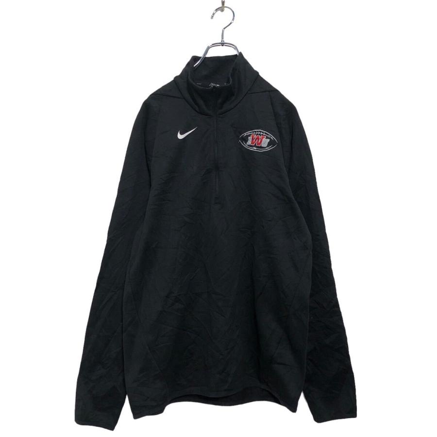 NIKE ハーフジップ トラックジャケット S ブラック ナイキ ジャージ 裏
