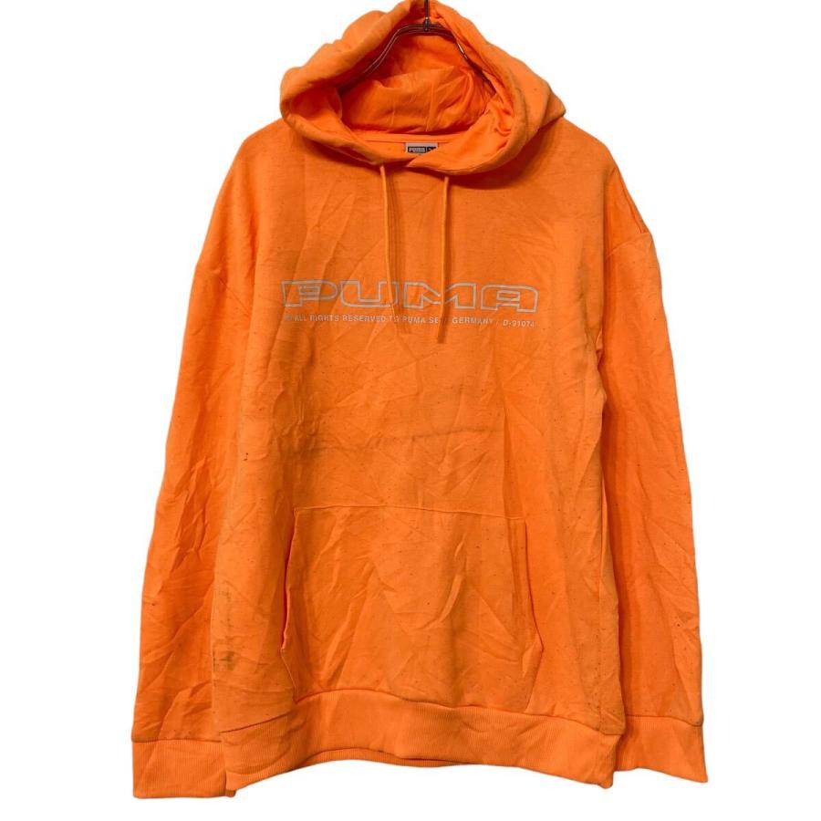 PUMA ロゴ スウェット パーカー プーマ XS オレンジ スポーツ ポケット
