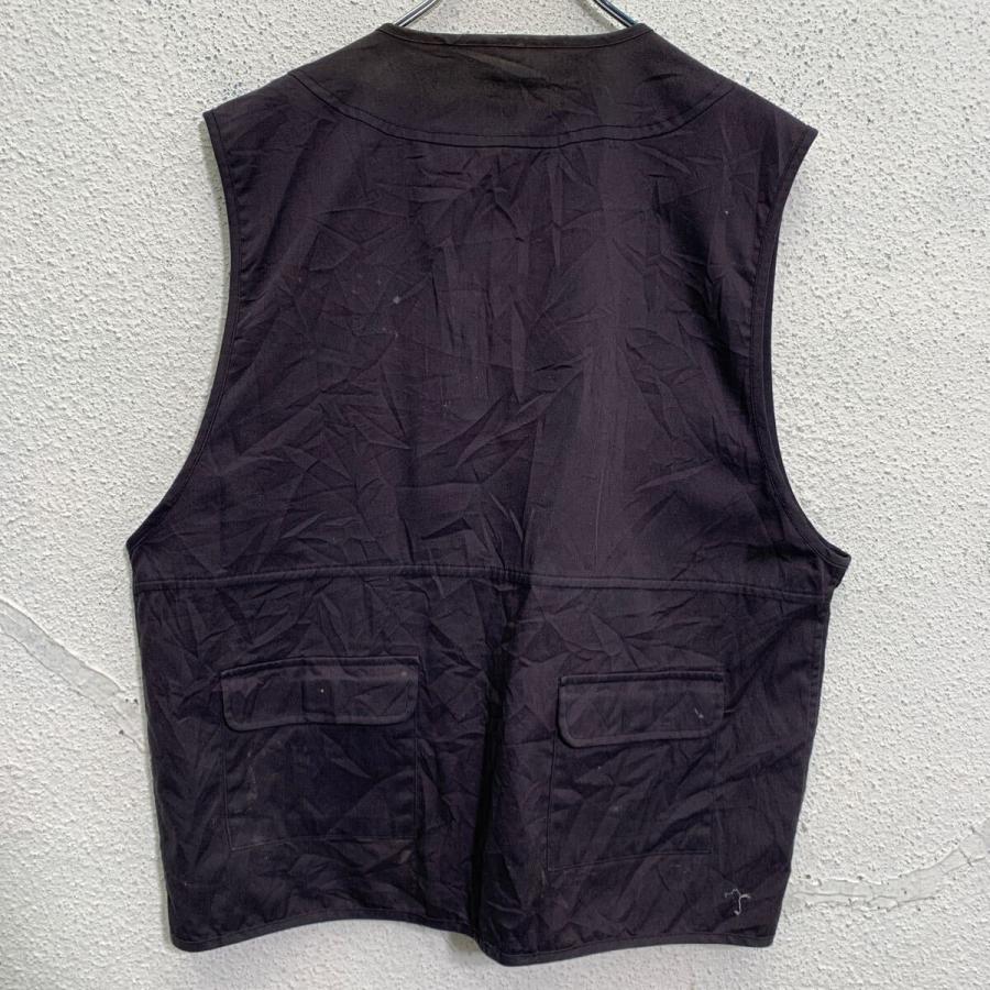 フィッシングベスト XXL チャコールグレー ジップアップ ビッグサイズ