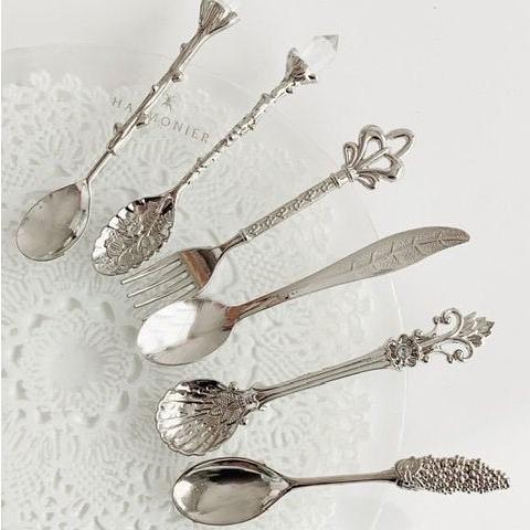 クラシカル デザートカトラリー6本セットSV おしゃれ シルバー 食器