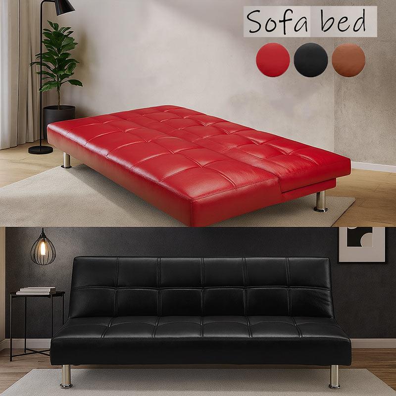 ソファーベッド 一人用 3人掛け リクライニング 合皮 北欧 おしゃれ