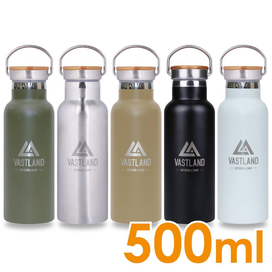 VASTLAND 水筒 ステンレスボトル マグボトル 500ml 保温 保冷 二重断熱