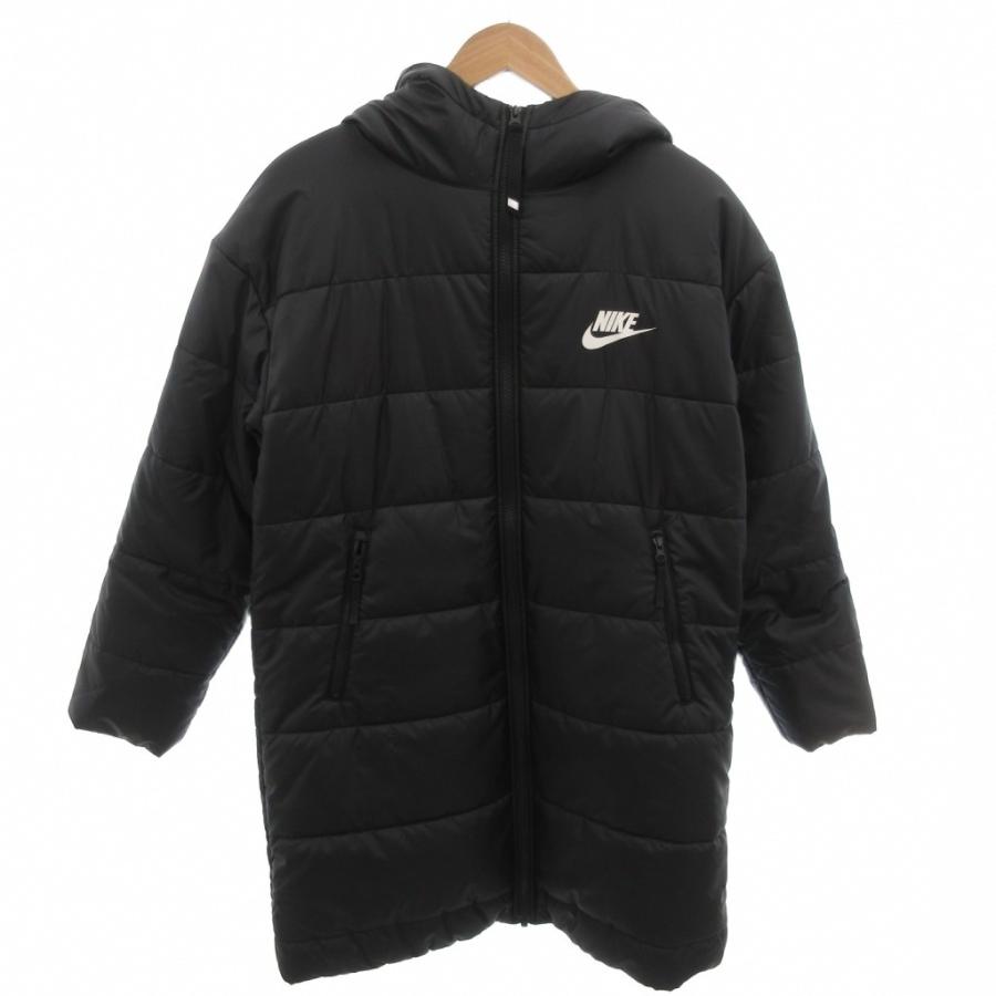 NIKE（ナイキ） ベンチコート 中綿 ロゴプリント M 黒 ブラック /FF