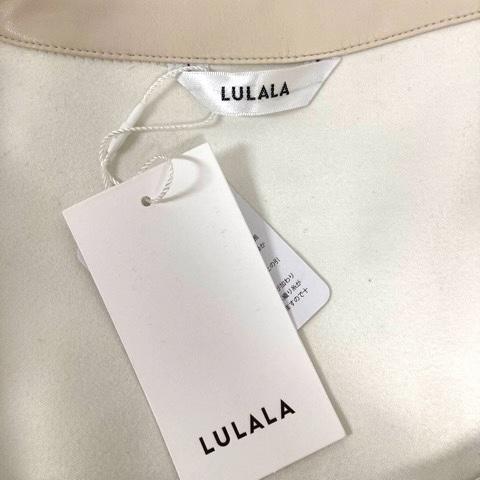 未使用品 ルララ LULALA ジャケット ブルゾン フェイクレザー 無地